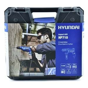 Hyundai HP710 Darbeli Kablolu Matkap 710W Pls.Çanta +16 Parça Uç Set