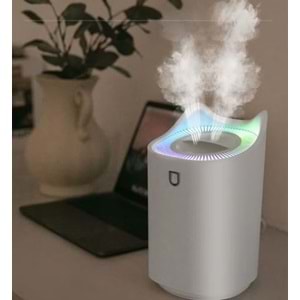 Leerfei K7 Çift Sprey Ev Ofis Hava Nemlendirici Humidifier 3300ml Beyaz
