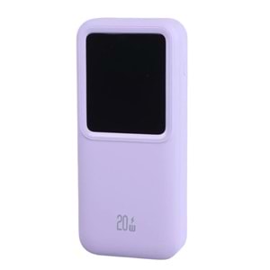 Usams Us-CD213 Power Bank 30000mAh Dijital Ekran Pd 20W+QC3.0 Hızlı Şarj Taşınabilir Powerbank - Mor