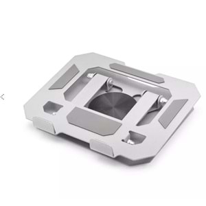 HADRON HDX8022 360° Döner Katlanır Ayarlanabilir Masaüstü Tablet ve Telefon Standı Metal - Gümüş