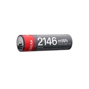 Yesido YP88 4 Adet Şarj Edilebilir Yüksek Verimli 1430 mAh 1.5V AA Saat Pil - Siyah