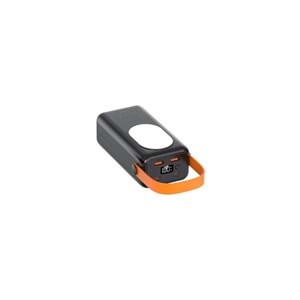 Cepini Cp-03 30.000MAH 22.5w Hızlı Şarj Destekli Powerbank - Dahili 4 Kablolu ve LED Aydınlatmalı Siyah