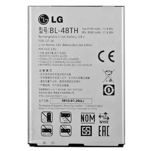 Lg G Pro Orjinal Batarya Bl 48Th