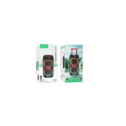 Hoco HA7 Leader Mikrofonlu Bluetooth Kablosuz Hoparlör - Siyah