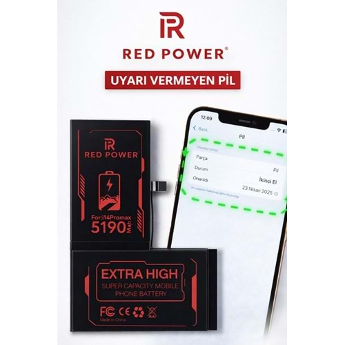 Red Power İphone 15 Pro Max Batarya Uyarı vermez ( İkinci El Yazar )