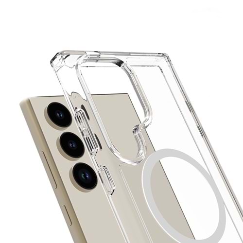 Newface iPhone 16 Pro Kılıf Magneticsafe Şeffaf Silikon - Şeffaf