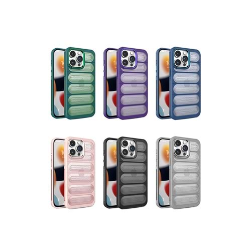 Newface İphone 14 Pro Max Kılıf Airmax Silikon Kapak - Gri