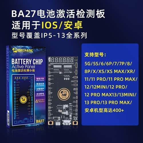 Mechanic Ba27 Batarya Test Cihazı (Android 18 İn 1) (İos 9 İn 1)