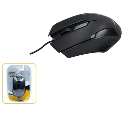 Concord C27 Optik Kablolu Mouse Siyah