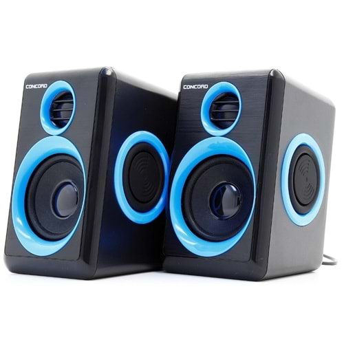 Concord C796 1+1 3.5 mm 2 x 3W Subwoofer Pc Hoparlör - Mavi