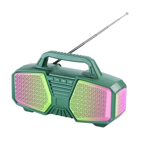 Concord C8231 Fm Radyolu Usb & Aux & Sd Kart Girişli Işıklı Bluetooth Hoparlör - Yeşil