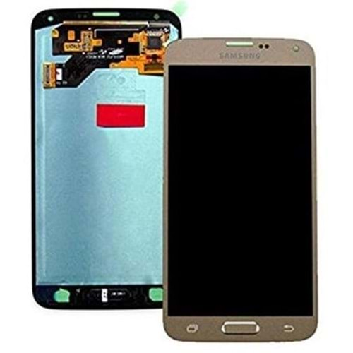 Samsung S5 G900F Lcd Ekran %100 Servis Orjinal Gold