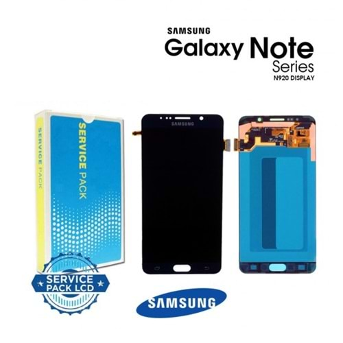 Samsung Note 5 N920 Lcd Ekran %100 Servis Orjinal Siyah