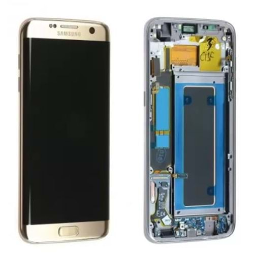 Samsung S7 Edge Lcd Ekran %100 Servis Orjinal Gold