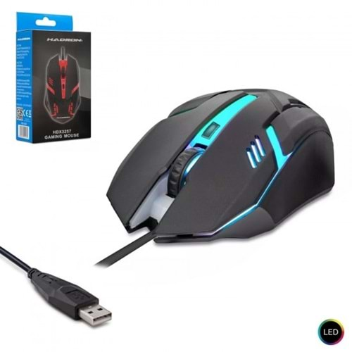 Hadron HDX3257 Mouse Kablolu Oyun Usb Ledli· 800/1600 Dpi 140cm