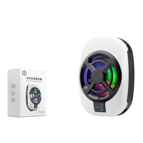 Hadron Hdx4612 Manyetik Telefon Soğutucu Fan Rgb Isı Göstergeli Beyaz