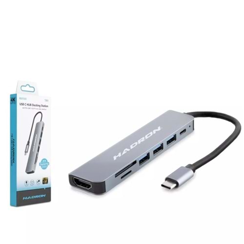 HADRON HDX7835 TYPE-C HDTV COMBO HDMI 4K 30HZ 3*USB3.0 + SD + TF 71N1 GRİ