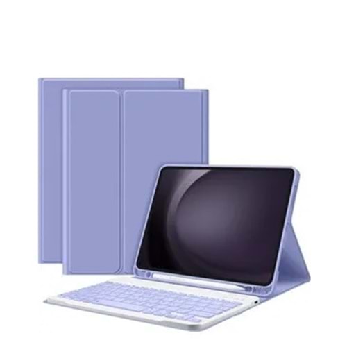 Newface iPad 2022 10.9 (10.nesil) Kılıf KC01 Smart Klavyeli Tablet Kılıfı - Lila