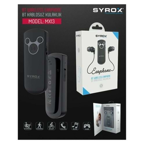 Syrox Mx13 Mikrofonlu 5.0 Bluetooth ( Kablosuz ) Kulak İçi Kulaklık