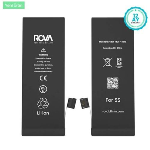 Rova İphone 5S Batarya 2010 Mah Güçlendirilmiş