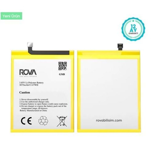 Rova General Mobile Gm 8 Batarya Pil 3075 Mah