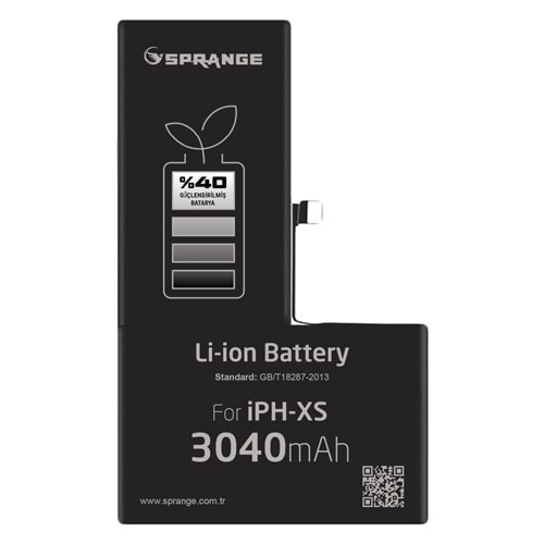 Sprange SBXS İphone XS 3040 mAh %40 Güçlendirilmiş Batarya