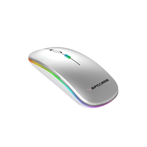 Sprange SRM1 Rgb Led Bluetooth Wireless Kablosuz Mouse - Gri