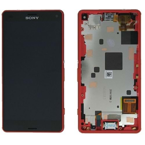 Sony Z3 Mini Lcd Ekran Turuncu Çıtalı