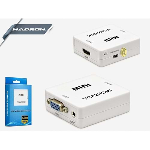 Hadron Hd224 Vga To Hdmı Çevirici Dönüştürücü Converter Vga Hdmı Çevirici