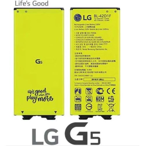 Lg G5 Batarya Orjinal Bl-42D1F