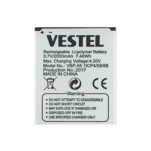 Vestel Venüs 5.5X 5.5V Orjinal Batarya