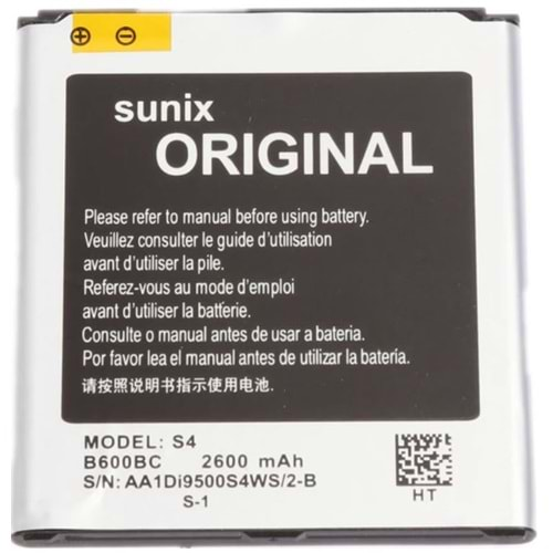 Sunix S4 İ9500 Batarya A Kalite Batarya