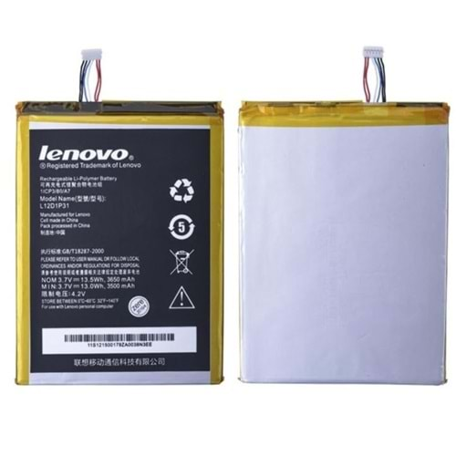 Lenovo A1000 A3000 A5000 L12D1P31 Tablet Batarya