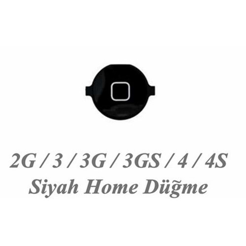 İphone 4S 2G 3 3G 3Gs 4 4S Home Tuş Siyah Renk Orta Tuş