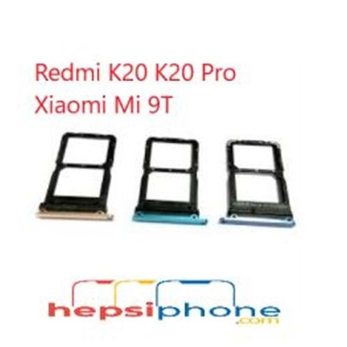 Xiaomi Mi 9T Sim Çekmecesi - Siyah K20 K20 Pro Uyumlu