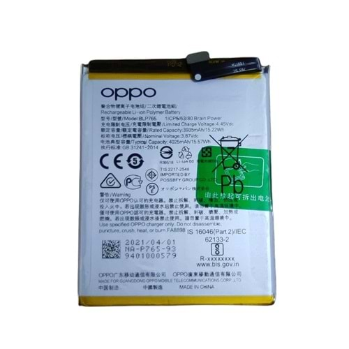 Oppo A73 Orjinal Batarya Blp765