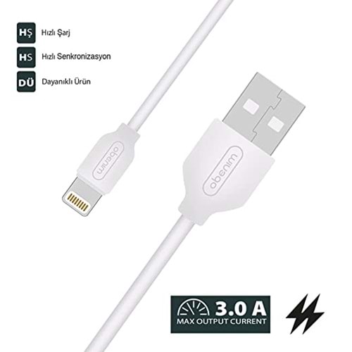 OBenim İphone Usb Kablo 3.0 Amper ( Hızlı )