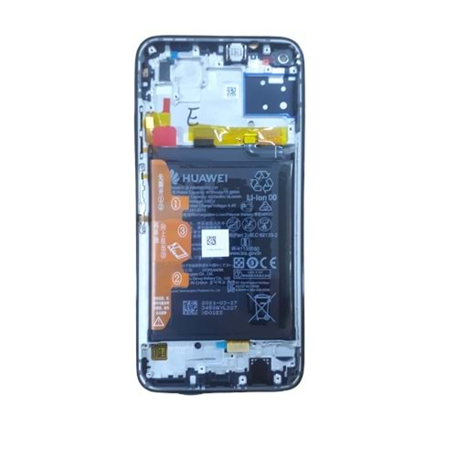 Huawei P40 Lite Lcd Kasalı Bataryalı Servis Orjinal - Black