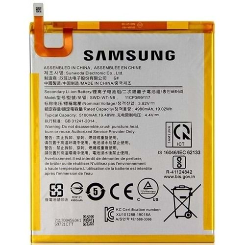 Rova Samsung T290 Tablet Batarya 5100 mah