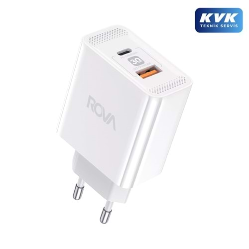 Rova SB102 Pd+USB 3.0 GaN Hızlı Şarj Başlığı 30W