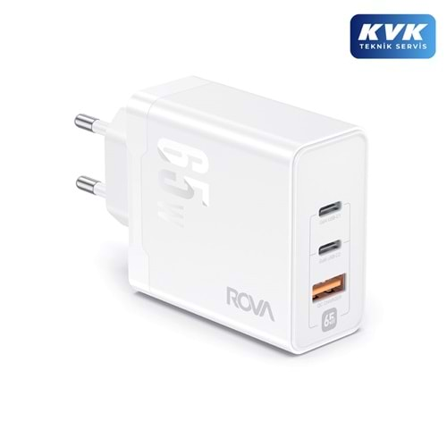 Rova SB107 PDX +USB 3.0A GaN Hızlı Şarj Başlığı 65W