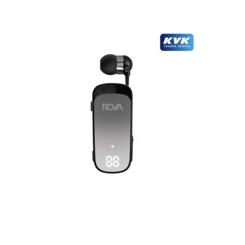 Rova RV-BKG505 Makaralı Kablolu Dijital Göstergeli Bluetooth Kulaklık BT5.4 - Siyah