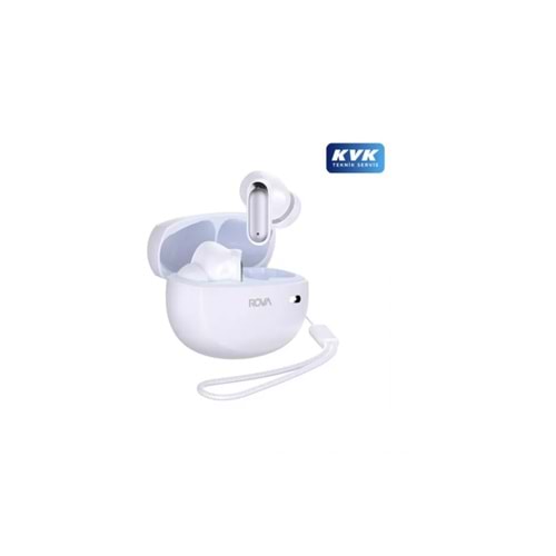 Rova RV-BKG508 ANC Kısa Silikonlu Bluetooth Kulaklık BT5.3 - Beyaz