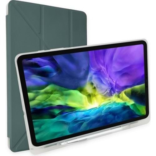 Newface Mars Mate Pad Se Silikon Kapaklı Kılıf Standlı Yeşil ( Kalemlikli )
