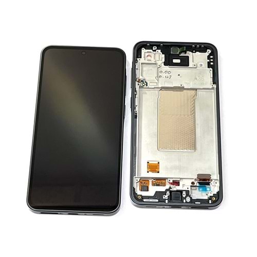 Samsung A366 A36 Lcd Ekran Kasalı Servis Orjinal - Siyah