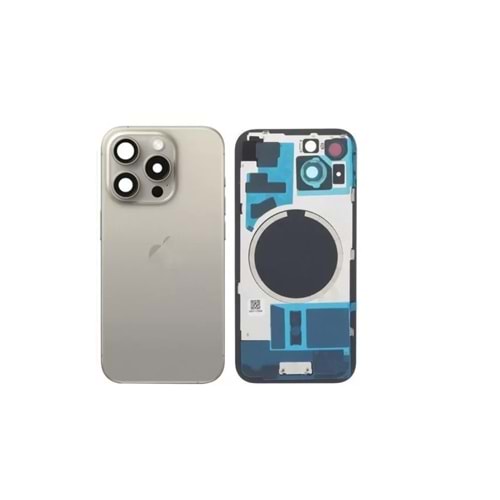 İphone 15 Pro Max Arka Kapak Kamera Camlı - Titanyum
