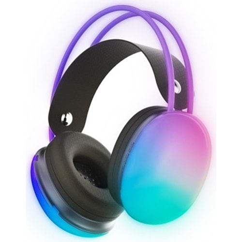 Karler Bass KR-H1 RGB Kafaüstü Kablosuz Bluetooh V5.3+EDR Kulaklık - Siyah