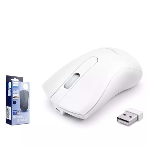 Philips SPK7211WSC Kablosuz Sessiz Şarjlı Optik Mouse - Beyaz M211