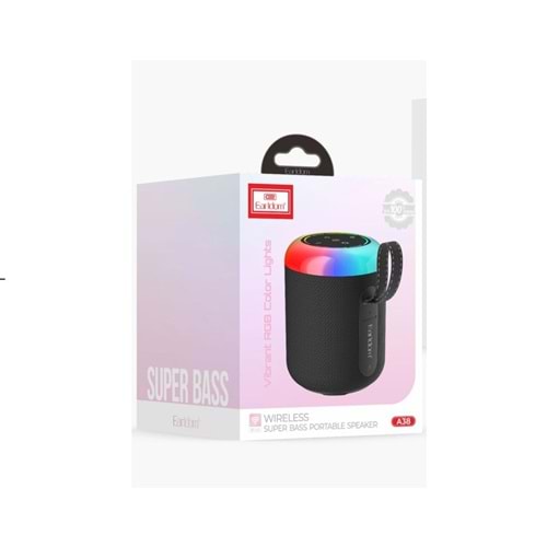 Earldom ET-A38 RGB Işıklı Süper Bass BT 5.3 Kablosuz Hoparlör - Siyah