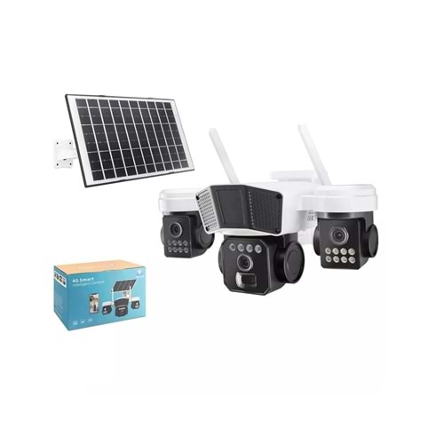 Nodar X5-Tech Yt-95G Solar 4G İp Kamera 3*3Mp Lens V380 Pro Beyaz